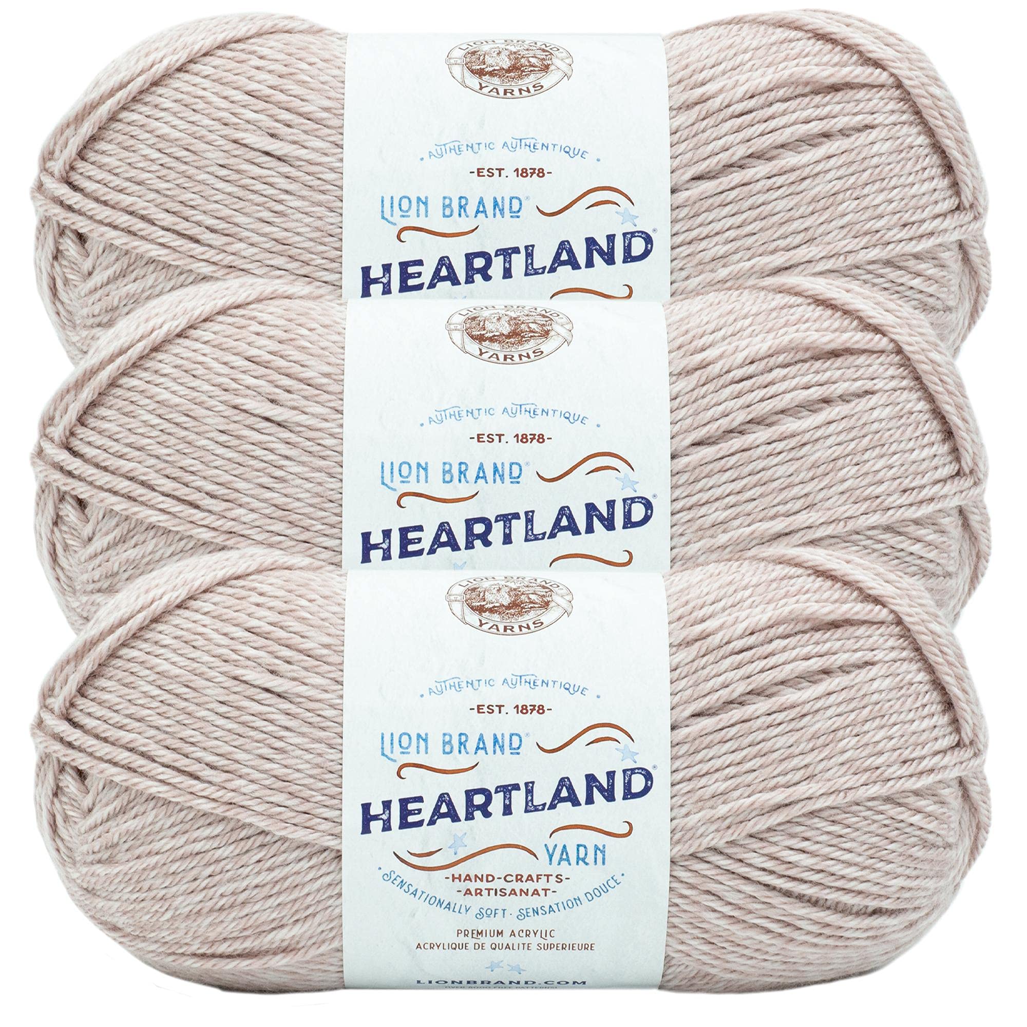 Amazon.com: Lion Brand Yarn, Heartland Crochet Yarn, Wolf Trap